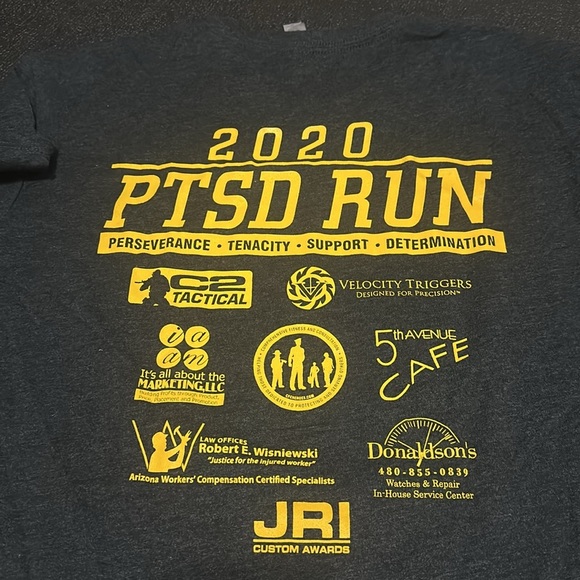 PTSD perseverance.  Tenacity.  Support.  Determination -GrayBlack 2 med 1 large - Picture 3 of 8